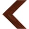 Ekena Millwork 13"W x 16"H x 3/4"D Vintage Farmhouse 3 1/2" Chevron, Barnwood Decor Collection, Salvage Red DECR13X16X075CHVRD - alternate 1